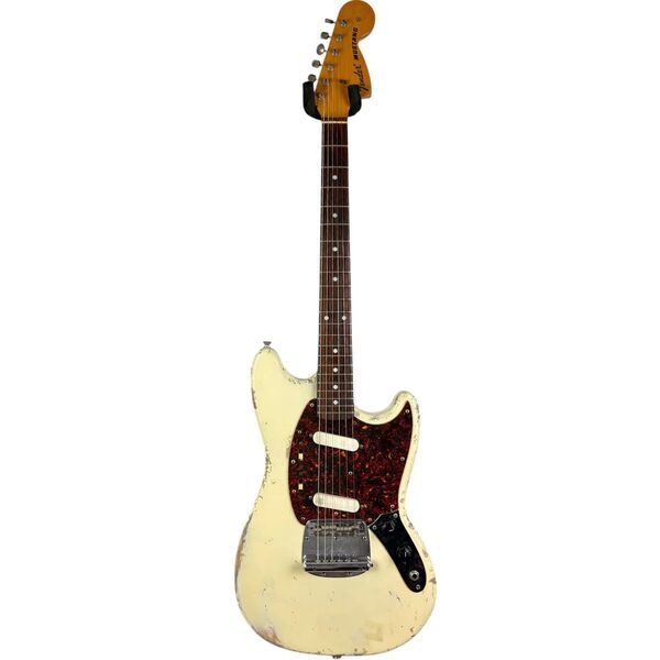 Fender Japan 69 Reissue Mustang 1993-1994 - Heavy Relic Vintage White | Heavy Relic Vintage White, image 2 of 4