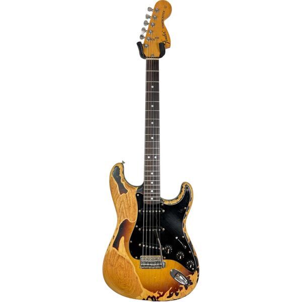 Fender Japan 72 Reissue Stratocaster 1984-1987 - Heavy Relic Sunburst | relic sunburst, image 3 of 5