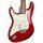 Fender México лява ръка Stratocaster 2008 - Candy Apple червен | candy червено, thumbnail 2 of 5