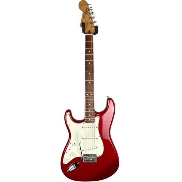 Fender México лява ръка Stratocaster 2008 - Candy Apple червен | candy червено, image 3 of 5