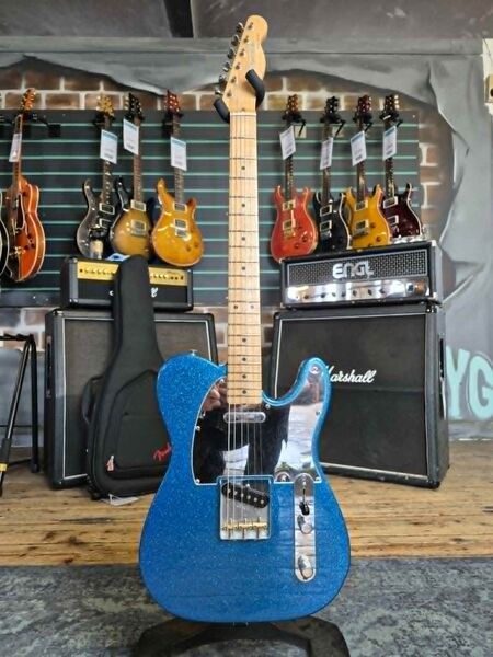 Fender J Mascis Telecaster Bottle Rocket Blue Flake 2021 Electric Gui | blue, image 1 of 5