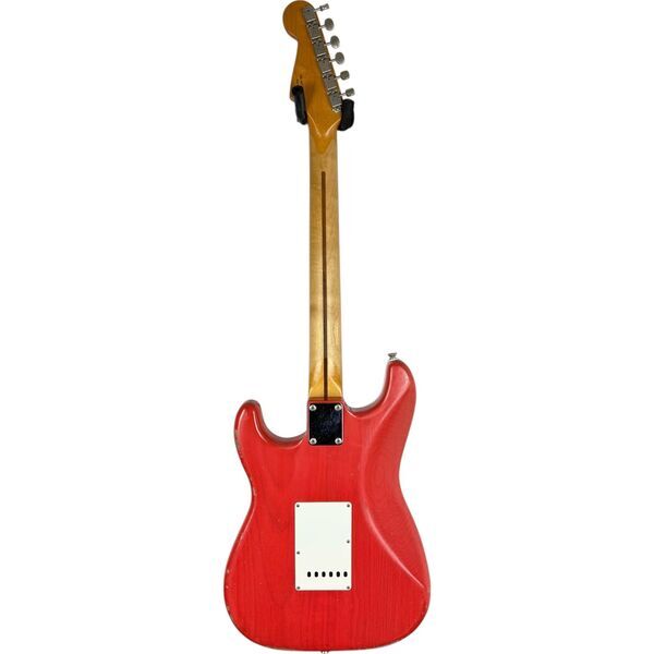 Fender MJT Stratocaster 1993-1994 2009 - See Thru Fiesta red - Heavy Relic | red relic, image 4 of 5