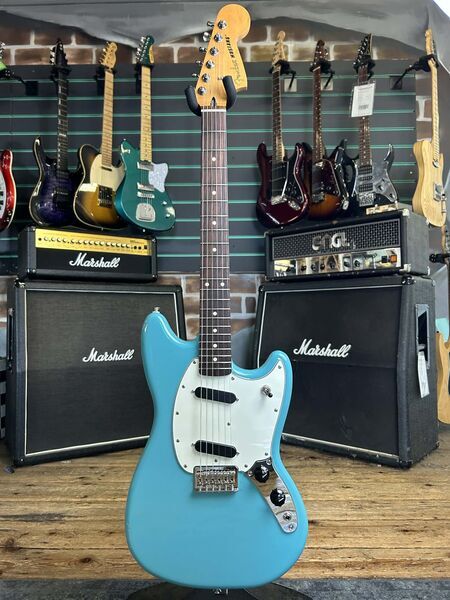 Fender Player II Mustang Aquatone Blue 2024 Electric Guitar | blue, image 1 of 5