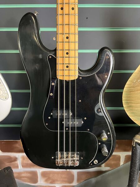 Fender Precision Bass Black 1978 Vintage Electric Bass Guitar | Black Vintage, image 4 of 5