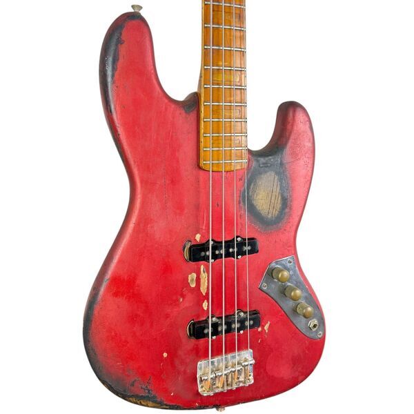 Fender USA Jazz бас 1976 - червен Repaint | червено, image 2 of 5