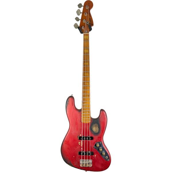 Fender USA Jazz бас 1976 - червен Repaint | червено, image 3 of 5