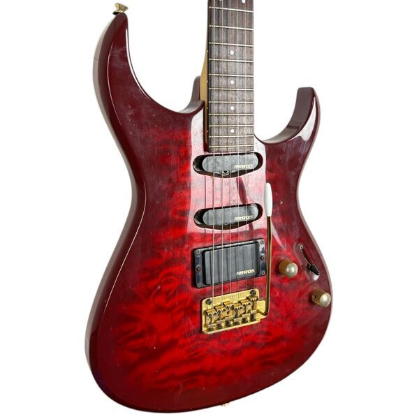 Fernandes Japan FGZ-420 Superstrat 1997-2003 - transparent red quilt | red quilt, image 2 of 5