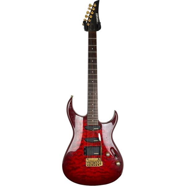 Fernandes Japan FGZ-420 Superstrat 1997-2003 - transparent red quilt | red quilt, image 3 of 5
