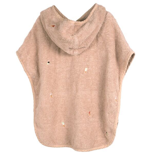 FILIBABBA Badeponcho with Stickmuster GOTS - Frappé | pink, image 3 of 3