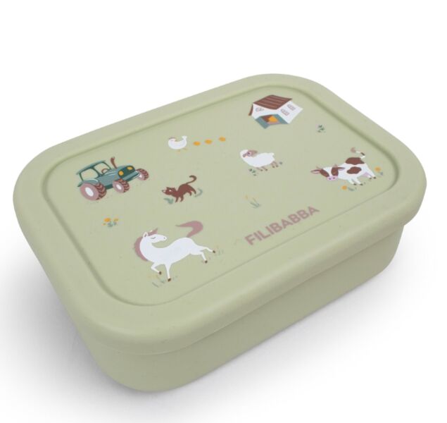 FILIBABBA Silicone Lunch Box - Bog Green | green, image 1 of 3