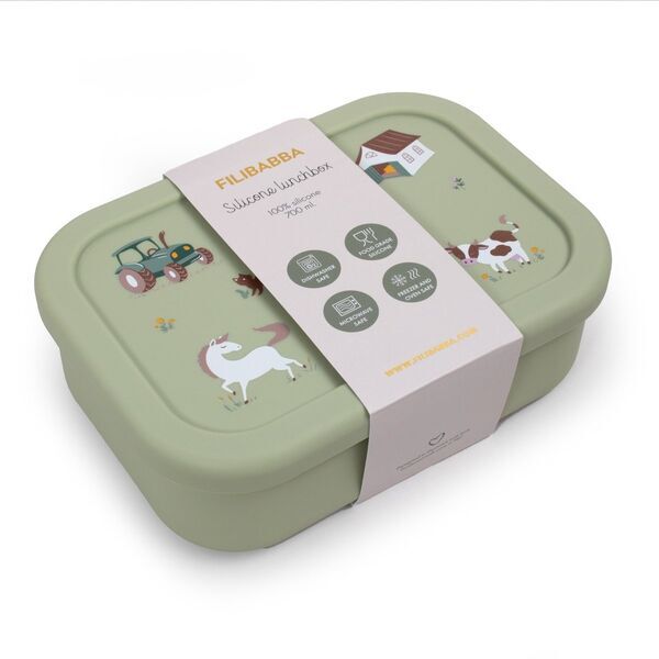 FILIBABBA Silicone Lunch Box - Bog Green | green, image 3 of 3