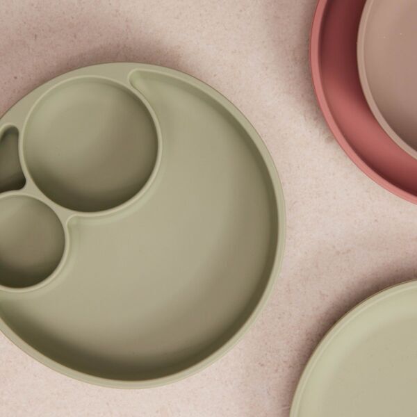 FILIBABBA Piatto didattico in silicone - verde | verde, image 4 of 4