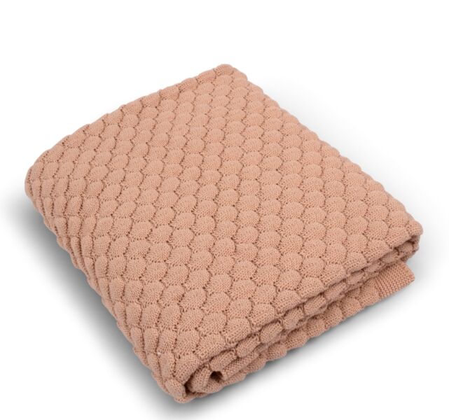FILIBABBA Gestrickte baby blanket GOTS - Ivory Cream | pink, image 1 of 4