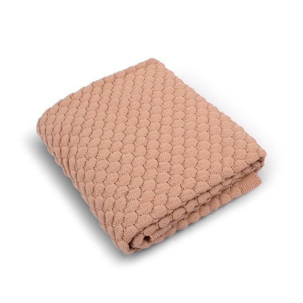 FILIBABBA Gestrickte baby blanket GOTS - Ivory Cream | pink, image 2 of 4