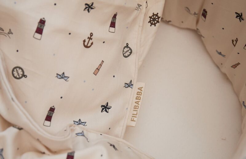 FILIBABBA junior Bettwäsche GOTS (100x140 cm) - Little Sailor | bianco, image 1 of 3