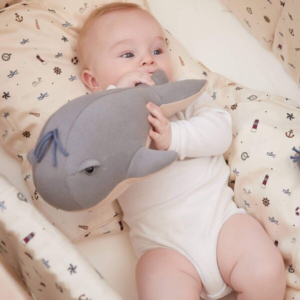 FILIBABBA Kuscheltier 30 cm - Willie der Wal Grey | grau, image 4 of 5