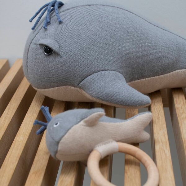 FILIBABBA Kuscheltier 30 cm - Willie der Wal Grey | grau, image 5 of 5