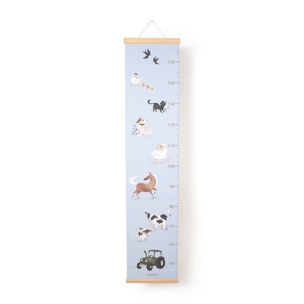 FILIBABBA Children's Height Chart - Farm Animals | blue, image 2 of 3
