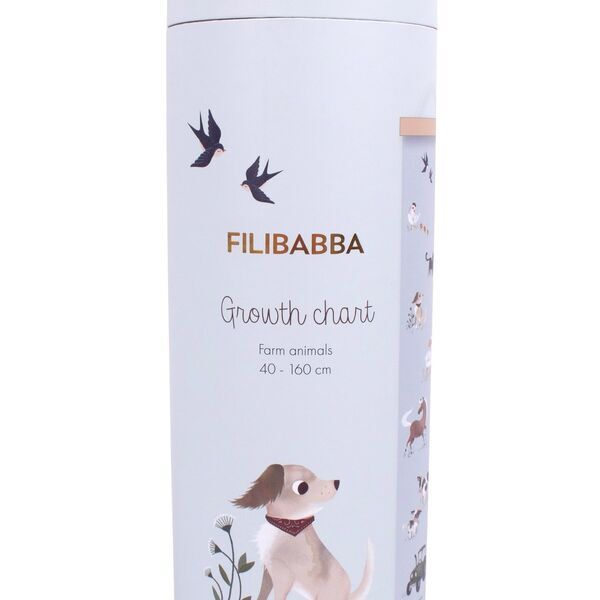 FILIBABBA Children's Height Chart - Farm Animals | blue, image 3 of 3