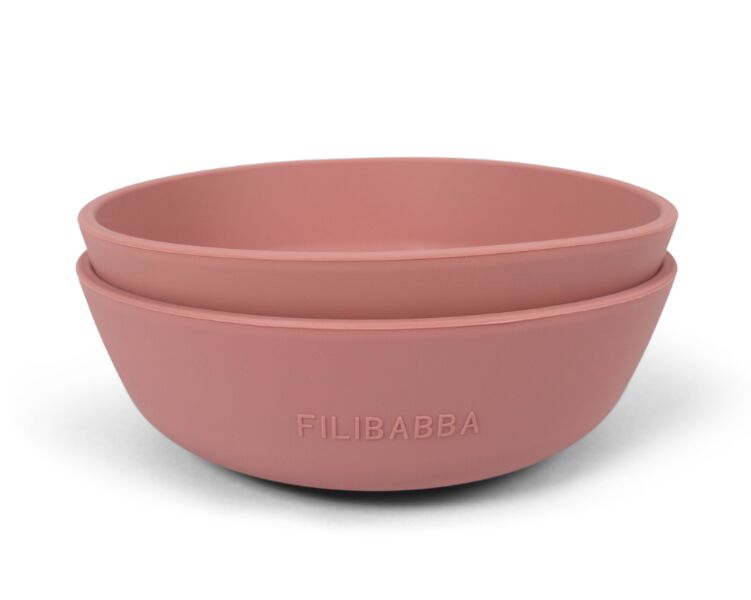 FILIBABBA Ciotola in silicone confezione da 2 - Rosa | rosa, image 1 of 5