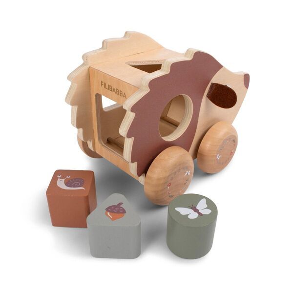 FILIBABBA Pull-Along Toy - Henning the Hedgehog | brown, image 4 of 4