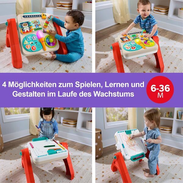 Fisher-Price Směj se a uč se Herní stolek a malířský stojan 4 v 1 | vícebarevný, image 2 of 3