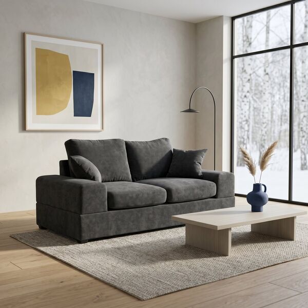 Flayr Sofa 2-Sitzer Textil Grau | grau, image 1 of 4
