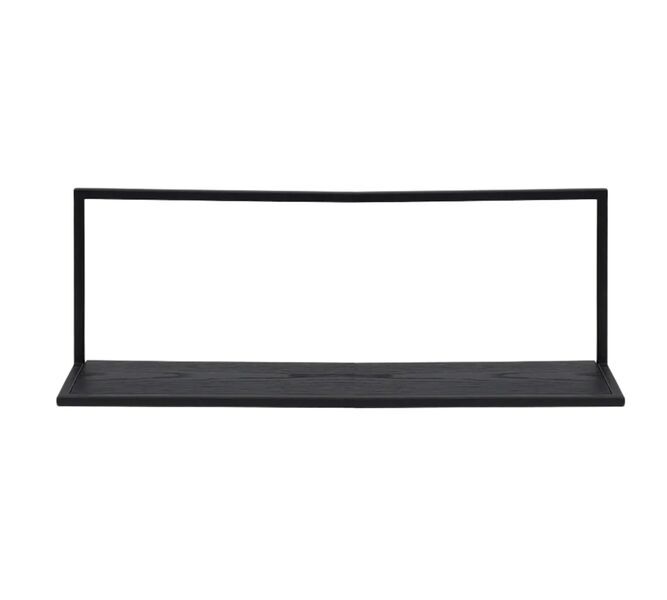 Frame wall shelf with board Eiche black | black, image 1 of 5