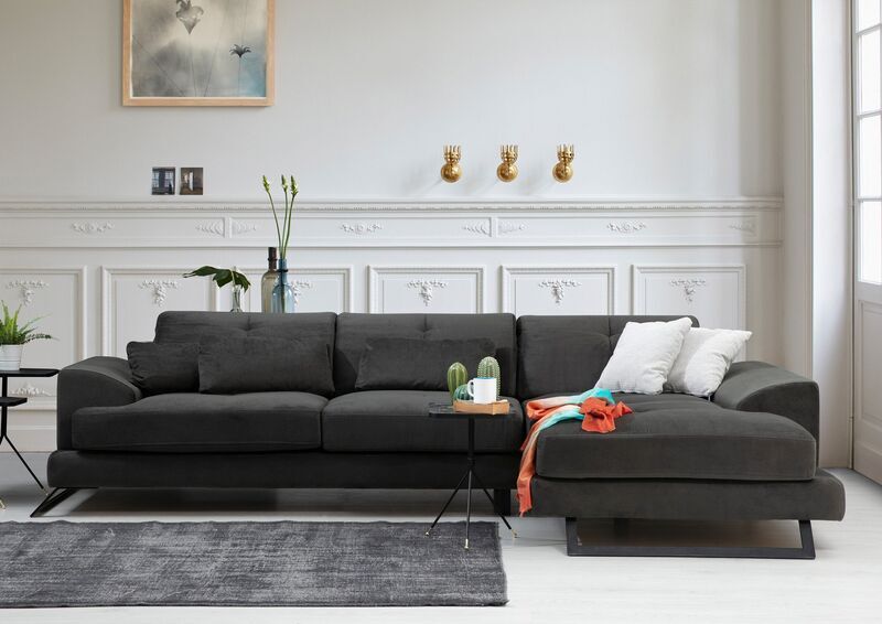 Frido Ecksofa Rechts Anthrazit | anthracite, image 1 of 4