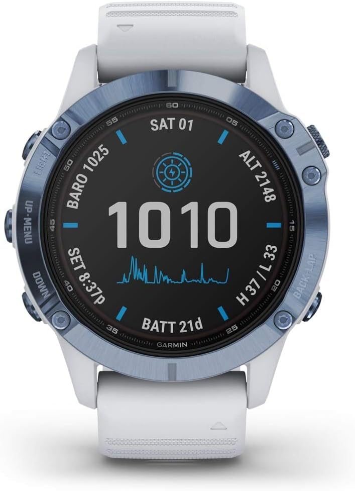 IDaPro Vetro Temperato 9H Per Garmin Fenix 6 Pro/6/Sapphire/Pro Solar – 4 Pezzi + 4 Tappi Silicone Antipolvere
