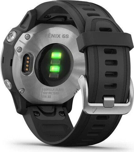 Garmin Fenix 6S (2020) | Acciaio inossidabile | argento/nero | nero 5