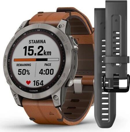 Garmin Fenix 7 Sapphire Solar (2022) | silver | brown 1
