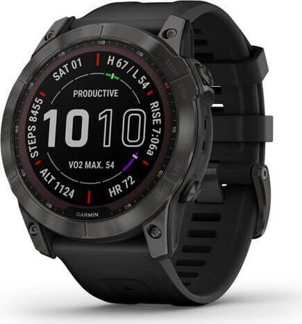 Garmin Fenix 7X Sapphire Solar | Muovi | musta | musta 1