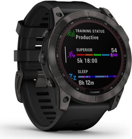 Garmin Fenix 7X Sapphire Solar | Muovi | musta | musta 2