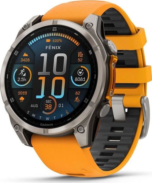 Garmin Fenix 8 Sapphire (2024) | 47 mm | sølv | orange 3