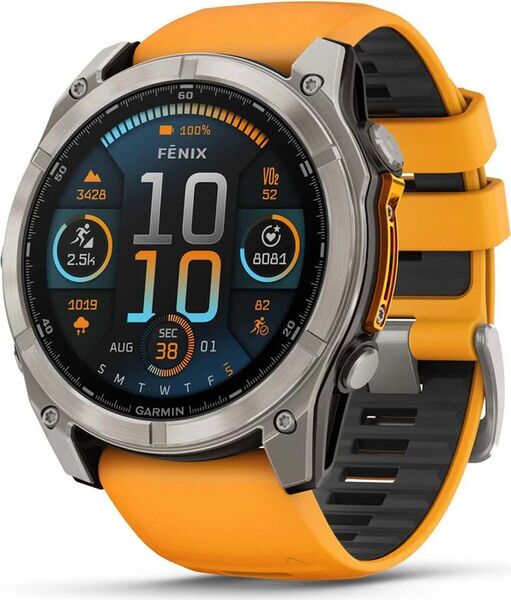 Garmin Fenix 8 Sapphire (2024) | 51 mm | silver | orange 1