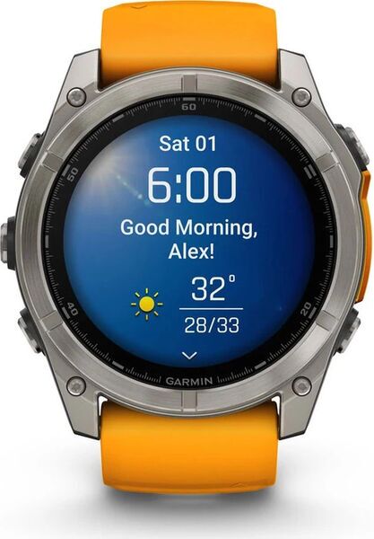 Garmin Fenix 8 Sapphire (2024) | 51 mm | silver | orange 2