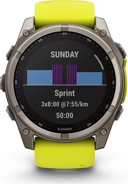 Garmin Fenix 8 Sapphire Solar (2024) | 51 mm | silver | yellow 2