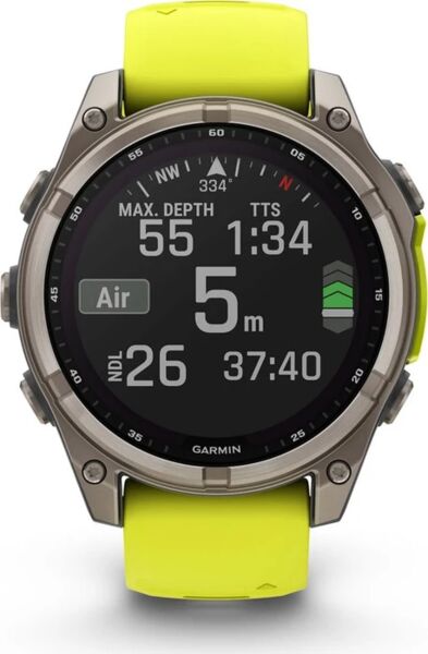 Garmin Fenix 8 Sapphire Solar (2024) | 47 mm | silver | yellow, image 1 of 4
