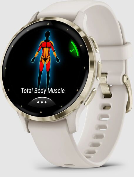Garmin Venu 3S (2023) | soft gold | ivory, image 2 of 5
