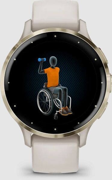 Garmin Venu 3S (2023) | soft gold | ivory, image 3 of 5