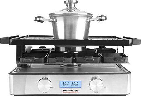 Gastroback Design Raclette-Fondue Advanced Plus | stříbrná