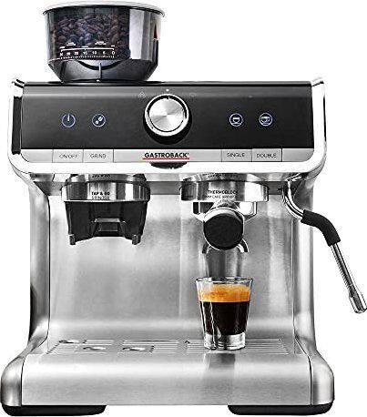 Gastroback Design Espresso Barista Pro Machine à café à porte-filtre | noir/argent