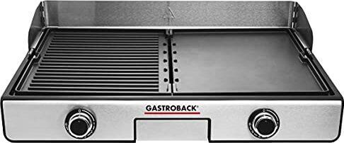 Gastroback Design Churrasqueira de mesa Plancha & BBQ | prateado