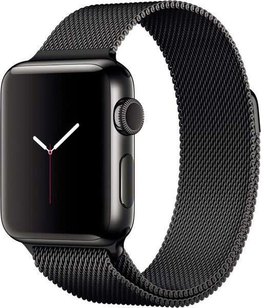 Apple Watch Series 2 Stainless steel 38 mm (2016) | Case black | Milanese Band black