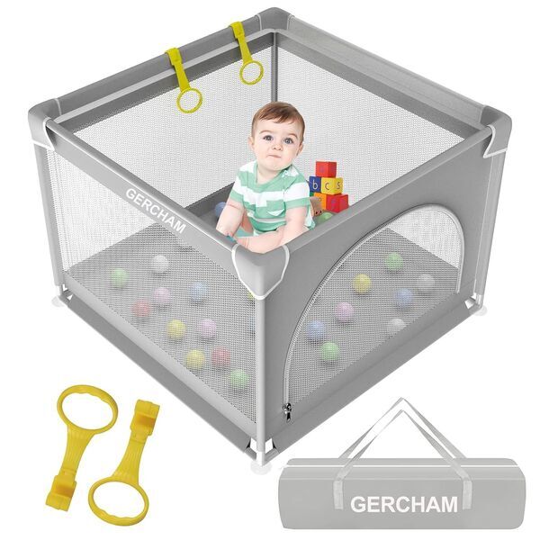 Gercham Baby Laufstall | grey 1