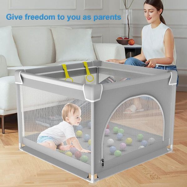 Gercham Baby Laufstall | grey 2