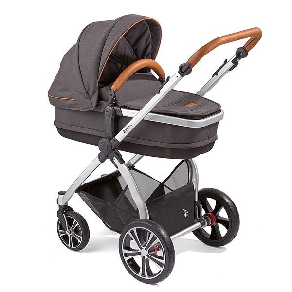 Gesslein Indy Kinderwagen inkl. Relax Babywanne | grey/orange 1