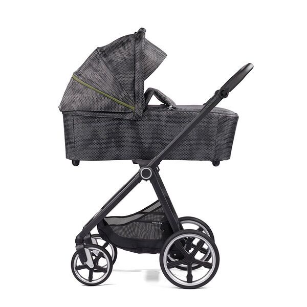 Gesslein Indy M2 Classic Kinderwagen inkl. CX3 Babywanne | black/green 2