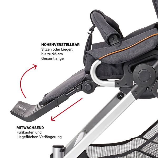 Gesslein M4 Kinderwagen inkl. C1 Lift Tragetasche | black 3